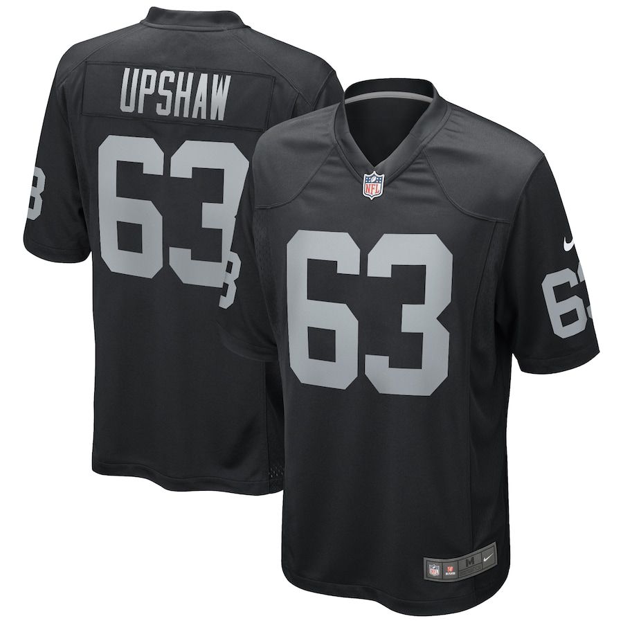 Men Oakland Raiders #63 Gene Upshaw Nike Black Game Retired Player NFL Jersey